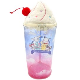 Klux Sanrio Characters Die-Cut Pencil Case 211907 Waiwai Parfait SANRIO My Melody Pocchacco Pom Pompudding Cinnamoroll Chromi Hangyodon Pencil Case, Casual