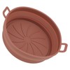 2PCS Fryer Silicone Liners Round 21cm Diameter with Handle Fryer