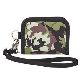Sezu Wallet for Kids Boys Camo Pattern Kids Wallet Necklace Coin Purse with Strap Neck Strap Cool Elementary School Birthday, green camo