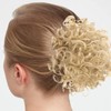 GWAWG Messy Bun Short Curly Ponytail Extension Synthetic Hair Scrunchies