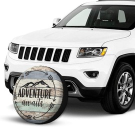 IUSCUST Adventure Mountains Spare Tire Cover Thickened Wheel Protector Universal Fit for Rv SUV Truck Trailer Accessories 14" 15" 16" 17"