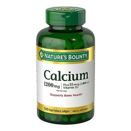 Nature's Bounty Calcium Carbonate & Vitamin D, 1200mg Calcium & 1000IU Vitamin D3, 120 Softgels,…