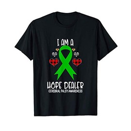 Cerebral Palsy Awareness Ribbon I Am A Hope Dealer Leopard C T-Shirt