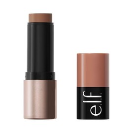 e.l.f. Soft Glam Cream Bronzer Stick, bronceador crema para construir para un brillo esculpido y acabado satinado de larga duración, diseño retorcido,