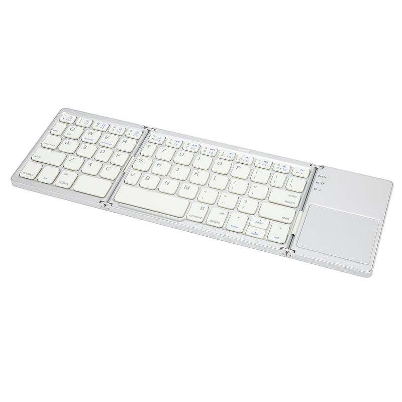 Foldable Bluetooth Keyboard 63 Keys Metal Ultra Thin Mini Folding