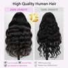 UPXIO 30 Inch Lace Front Wig Human Hair Pre Plucked