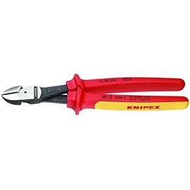 KNIPEX Tools - High Leverage Diagonal Cutters, 1000V Insulated (7408250SBA), 10 inches