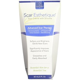 Scar Esthetique Scar Creme with Silicome Polypeptides and 10 Anti-Oxidants, 2-Ounces