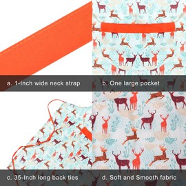 Zihuatailer Waterproof Apron for Women, Women's PVC Kitchen Apron for Cooking, Cleaning, Pinny Apron for Women with Pockets