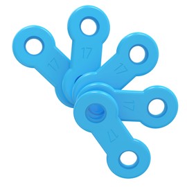 50PCS Replacement Elastic Straps for Meyson EMA Application (Blue, 17mm)