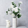 MAGICLULU 6Pcs Peonies Artificial Flowers White Fake Peonies Bouquet Silk