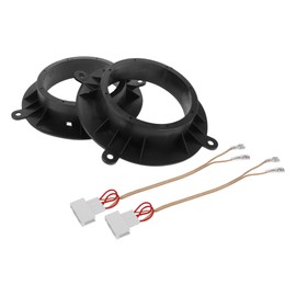 Partuto Speaker Spacer Ring Tweeter Speaker Spacer Adapter Car for Mazda Atenza 2014-2019 Front Doors ABS Black with Audio Wiring Harness Waterproof