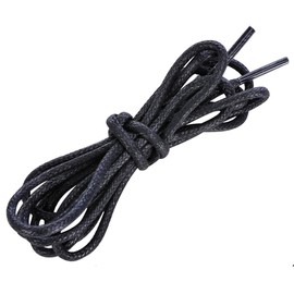 Stadux Round Waxed Cotton Dress Laces, Length 100CM, Black
