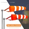 2Pcs Hanging Reflective Windsock Flags for Outside Rip Stop Airport