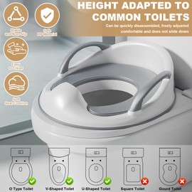BBWELL Toilettensitz Kinder,Toilettentrainer für Jungen und Mädchen,WC Sitz Kinder mit Griffen und Rückenlehne,Rutschfestes Spritzschutz,Toilettenaufsatz mit 2-Sitzring,für Kinder 1-5 Jahre