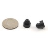 Pkg of 4 - Black Medium-Hard Flexible Plastic Push in