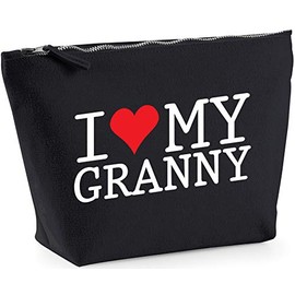 Hippowarehouse I Love My Granny printed make up cosmetic wash bag 18x19x9cm