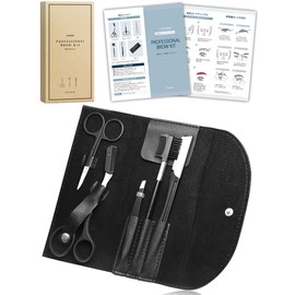 [Supervised by Professional Beautician] Men's Eyebrow Set, Eyebrow Care, Eyebrow Shaving, Eyebrow Comb, Care Instructions Included (Removal, Improved Eyebrow Scissors)