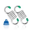 2Pack Premium Porch Swing Springs (Silver Small),1300lb Heavy Duty Springs,