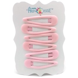 6 PCS Light Pink Colour pink hair clips School Girls Hair Clips Snap Bendy Side Metal, pink hair clips (Light Pink)