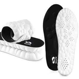 SULPO SPORT Orthopaedic Insoles, Ideal for Sports and Everyday Use, Breathable, Soft, Shock Absorbing Insoles, Work Shoes for Men and Women, Black, XXL (EU 45-46))