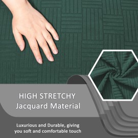 ULTICOR Jacquard 8-Pieces Recliner Sofa Covers Stretch Reclining Couch Covers for 3 Cushion Reclining Sofa Slipcovers Thick Soft Washable (Style 4) (Retro Geen)