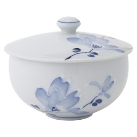 Hasami Ware 73199 Sencha Tea Cup with Lid, Tsuji Flower Pattern, Approx. 6.1 fl oz (175 ml), Dishwasher Safe, Made in Japan