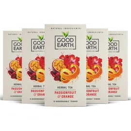 Good Earth Tea Co. Passionfruit & Orange Tea Bags (5 x 15 Tea Bags) | Refreshingly Natural, Rich & Well Rounded Herbal Tea | Eco Friendly Packaging |Plant Based Biodegradable Teabags