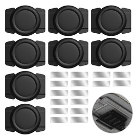 8 Pack Magnetic Holder Case, Hidden Security Protective Cover with Strong Magnet Mount for Metal Surface Car Laptop Bike Waterproof Anti-Loss Silicone Case Black