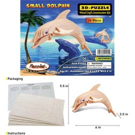 Puzzled Bottle Nose Dolphin 3D Woodcraft Construction Kit