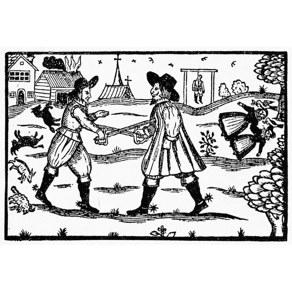 Dueling 1595 Nfrom The Famous English Ballad The Babes In