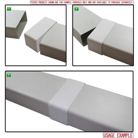 Kair Rectangular Straight Connector 150mm x 70mm Flat Pipe Joint