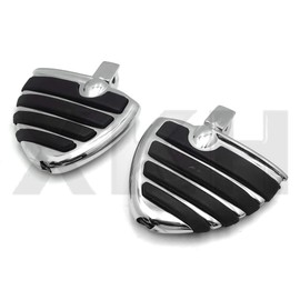 XKMT-Chrome Wing Mini Floorboards w/Adapters Compatible With Sukuzi Marauder 1600 Yamaga Virago 250 [B07NVX7446]