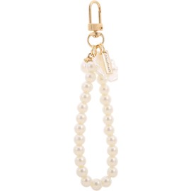 LNYMZD Charm Shell Pendant Keyring Purse Handbag Keychain Pearl Crystal Rhinestones Keychains Jewelry for Wife Girlfriend Women Keyrings and Keychains