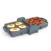bella 10"x 20" Ceramic Fold-n-Store Dual Temp Griddle, Fits-anywhere™ Kitchenware,
