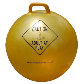 Adult at Play Exercise, Fitness and Stability Ball with Handle and Hand Air Pump