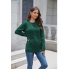VIISHOW Women's Solid Knit Cable Knit Sweater Casual Long Sleeve