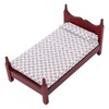1:12 Doll House Mini Red Wooden Single Bed Furniture Accessory