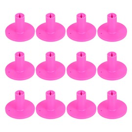 PATIKIL Rubber Golf Tee, 12 Pack 1.4 Inch Golf Practice Tees Training Driving Range Tee Stable Golf Ball Holder for Outdoors Indoors Hitting Mat, Pink