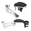 FZHMT Passenger Arm Rest w/ Drink Holder For Harley Tri