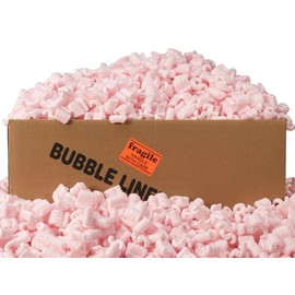 Bubblefast! Brand 3.5 cu. ft. Pink Anti-Static Packing Peanuts Popcorn Made from 100% Recycled Material Bubblefast! Brand 3.5 cu. ft. (22.5 Gallons) Pink Anti-Static Packing Peanuts Popcorn Made from 100% Recycled Material - Color: Pink