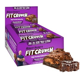 Fit Crunch- “FITCUNCH Barritas Proteínas Tamaño Snack, Diseñadas por Robert Irvine, Barra horneada de 6 capas, 4g de Azúcar, Glute