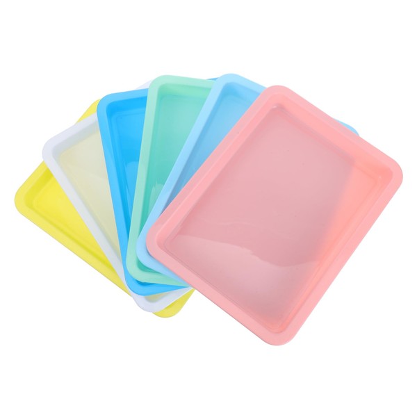 Mobestech Plastic Art Trays for Classroom 6pcs Multi-activity Sensory Tray