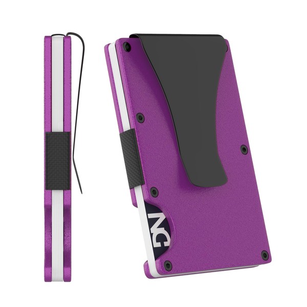 Metal Card Holder RFID Protection Minimalist Wallet Money Clip Money