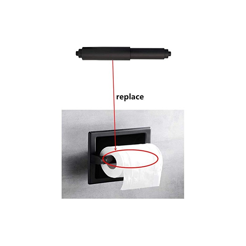 Toilet Paper Holder Roller 2pcs Black Color Plastic Toilet Tissue