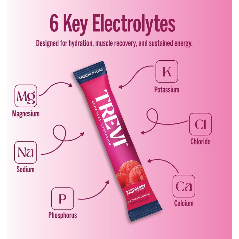 TREVI ™ Electrolitos sin azúcar - Sobres de bebida hidratante