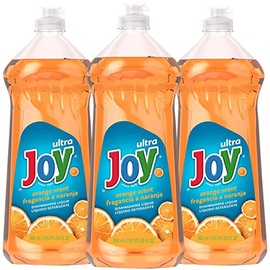 JOY Ultra Orange Dishwashing Liquid Soap, Grease Cutting Powerful Cleaning Agent, Orange Scent, 30 fl oz (Pack of 3)