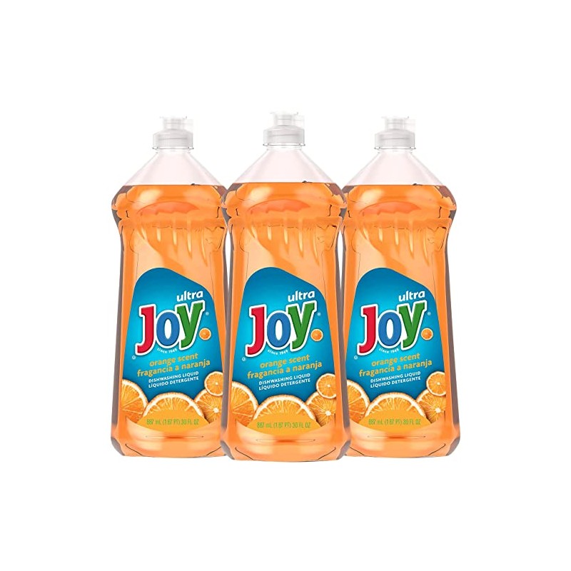 JOY Ultra Orange Dishwashing Liquid Soap, Grease Cutting Powerful Cleaning