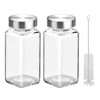 2Pcs 4oz Glass Spice Jars with Shaker Lids, Spice Jars