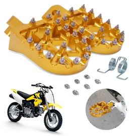 USTPO Foot Pegs Motorcycle Universal CNC Footpeg for CRF XR CR 50 70 80 100-125cc CT200U Mini Bike SSR Apollo RFZ TaoTao Lifan Kayo Coolster Pit Bike Gold